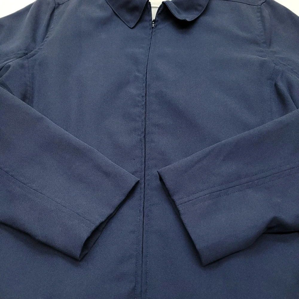 Nike Golf Jacket Women Medium Blue Full Zip Lined Long Sleeve Windbreaker‎ Golf